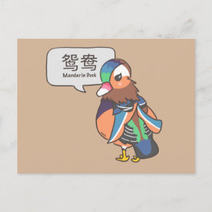Carte Postale Canard mandarin