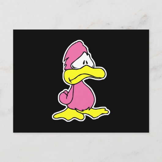 Carte Postale canard rose triste (Devant)