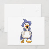 Carte Postale Canard sorcière chapeauté (Devant / Derrière)