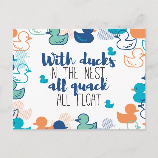 Carte Postale Canards amusants et canons flottants en quack Conc (Devant)