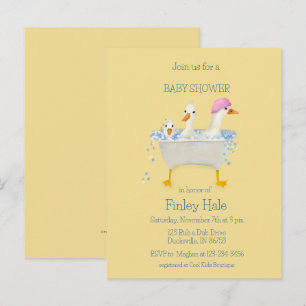 Carte Postale Canards aquarelle fantaisistes dans la baignoire S