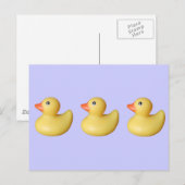 Carte Postale Canards dans une rangée (Devant / Derrière)
