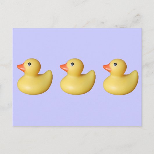Carte Postale Canards dans une rangée (Devant)