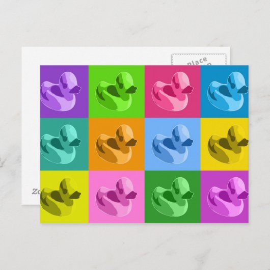 Carte Postale Canards en caoutchouc (Devant / Derrière)