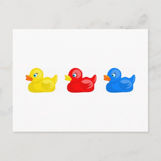 Carte Postale Canards en caoutchouc (Devant)