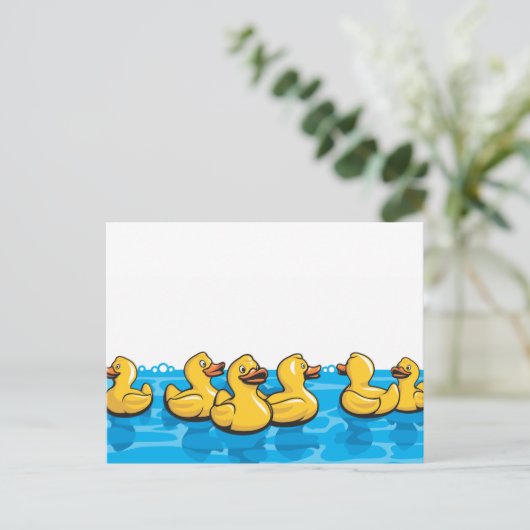 Carte Postale Canards en caoutchouc dans le bain (Debout devant)