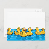 Carte Postale Canards en caoutchouc dans le bain (Devant / Derrière)