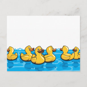 Carte Postale Canards en caoutchouc dans le bain