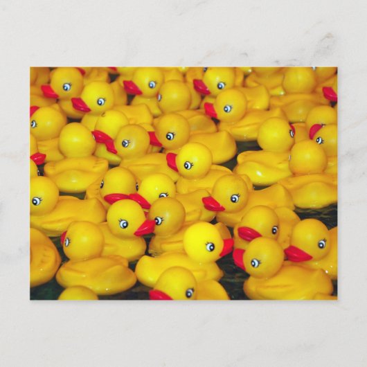 Carte Postale Canards en caoutchouc jaune mignon (Devant)