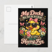 Carte Postale Canards pas en rangée : un camp de sensibilisation (Devant / Derrière)