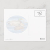 Carte Postale Canards Sur Eau Bleue (Dos)