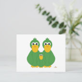 Carte Postale Canards Vertes Et Bébé (Debout devant)