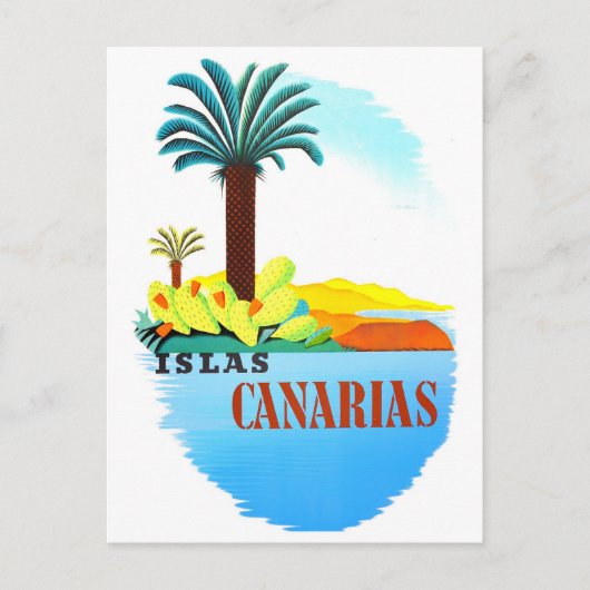 Carte Postale Canaries Espagne voyage vintage (Devant)