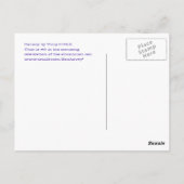 Carte Postale Canary par Tony O'Neill (Dos)