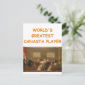 Carte Postale canasta blague 2 (Debout devant)