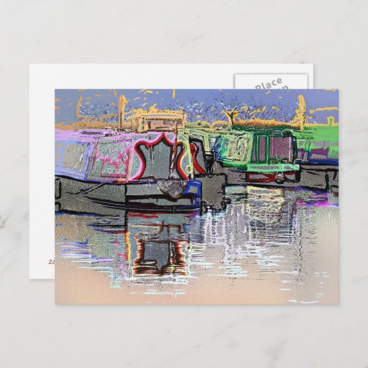 CARTE POSTALE CANAUX (Devant / Derrière)