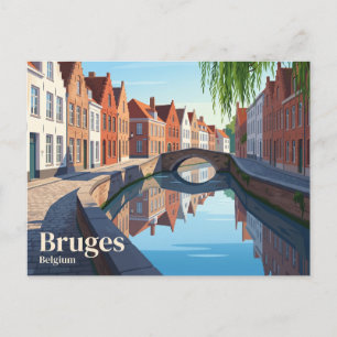 Carte Postale Canaux de Bruges Belgique
