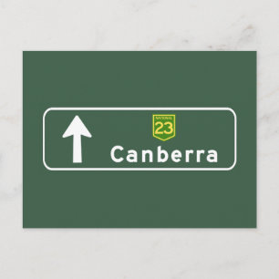 Carte Postale Canberra, Australia Road Sign