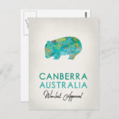 Carte Postale Canberra Australie Wombat (Devant / Derrière)