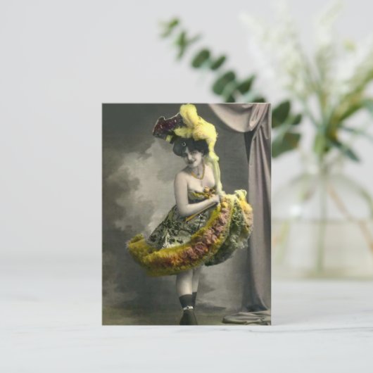 Carte Postale Cancan jaune (Debout devant)