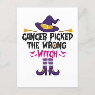 Carte Postale Cancer a choisi la mauvaise sorcière Cadeau drôle
