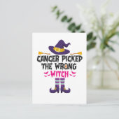 Carte Postale Cancer a choisi la mauvaise sorcière Cadeau drôle  (Debout devant)