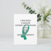 Carte Postale Cancer Bully (ruban Turquoise) (Debout devant)