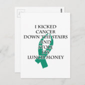 Carte Postale Cancer Bully (ruban Turquoise) (Devant / Derrière)