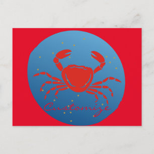 Carte Postale Cancer Crabe Zodiac Thunder_Cove