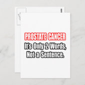 Carte Postale Cancer de la prostate...Pas une peine (Devant / Derrière)