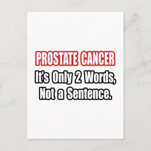 Carte Postale Cancer de la prostate...Pas une peine (Devant)