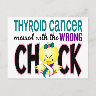 Carte Postale Cancer De La Thyroïde Frappé Par Le Mauvais Poussi