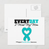 Carte Postale Cancer de l'ovaire Chaque jour, ma mère me manque (Devant / Derrière)