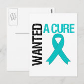 Carte Postale Cancer de l'ovaire Recherché un traitement (Devant / Derrière)