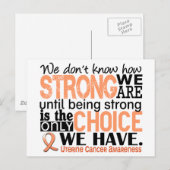 Carte Postale Cancer de l'utérus Comme nous sommes forts (Devant / Derrière)