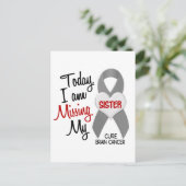 Carte Postale Cancer du cerveau, ma sœur me manque 1 (Debout devant)