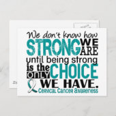 Carte Postale Cancer du col de l'utérus, notre force (Devant / Derrière)