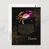 Carte Postale Cancer du crabe (Devant / Derrière)