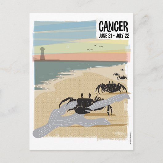 Carte Postale Cancer du crabe Zodiac (Devant)