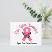 Carte Postale Cancer du sein 10 ans Survivant (Debout devant)