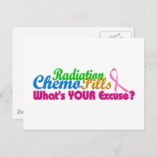 Carte Postale Cancer du sein Chemin Excusez Conception (Devant / Derrière)