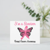 Carte Postale Cancer du sein Je suis un survivant (Debout devant)