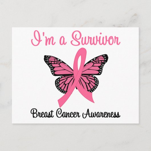 Carte Postale Cancer du sein Je suis un survivant (Devant)