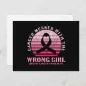 Carte Postale Cancer Du Sein Mis Au Courant Avec La Mauvaise Sur (Devant / Derrière)