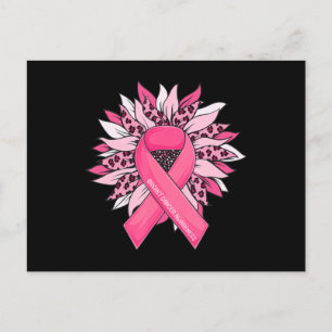 Carte Postale Cancer du sein Pink Ribbon Tournesol Cancer du sei