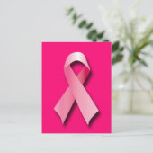 CARTE POSTALE CANCER DU SEIN ROSE RIBBON (Debout devant)