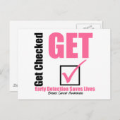 Carte Postale Cancer du sein - Vérifier v3 (Devant / Derrière)