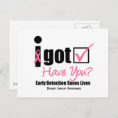 Carte Postale Cancer du sein - Vérifier v5 (Devant / Derrière)