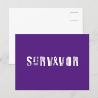 Carte Postale Cancer du survivant Ruban Inspiration Motivationne