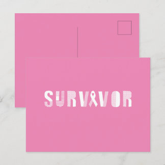 Carte Postale Cancer du survivant Ruban Inspiration Motivationne